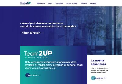 Realizzazione (con Spotbreak) del sito istituzionale per Team2Up